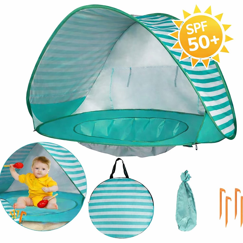Детска Pop Up Палатка За Игра С Uv Защита 50+ Лека И Сгъваема, За Плаж И Градина, 120×80×70 См Ginger Home
