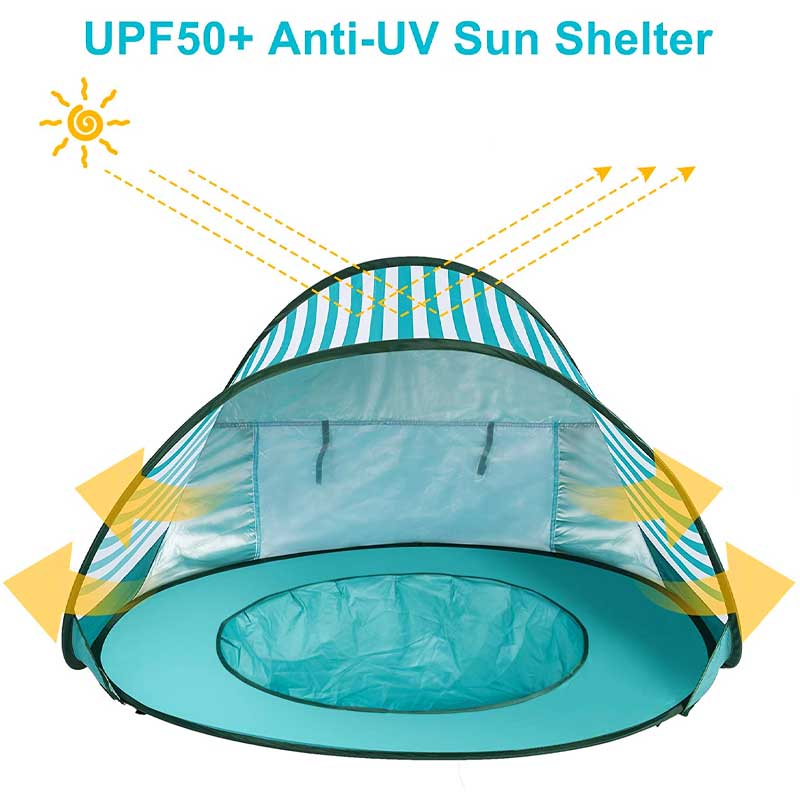Детска Pop Up Палатка За Игра С Uv Защита 50+ Лека И Сгъваема, За Плаж И Градина, 120×80×70 См Ginger Home