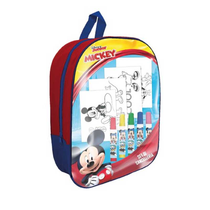 Детска Раничка С Аксесоари За Оцветяване Мики Маус - 12 Части