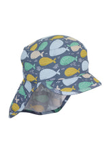 Детска Шапка От Трико С Платка На Врата И Принт На Китове , Uv50+, 49 См. 12 18 М. Sterntaler