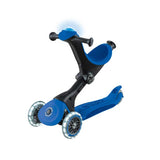 Детска Сгъваема Тротинетка С Родителски Контрол Globber Go Up Deluxe Flash Lights, Тъмно Синя --- BebeMama