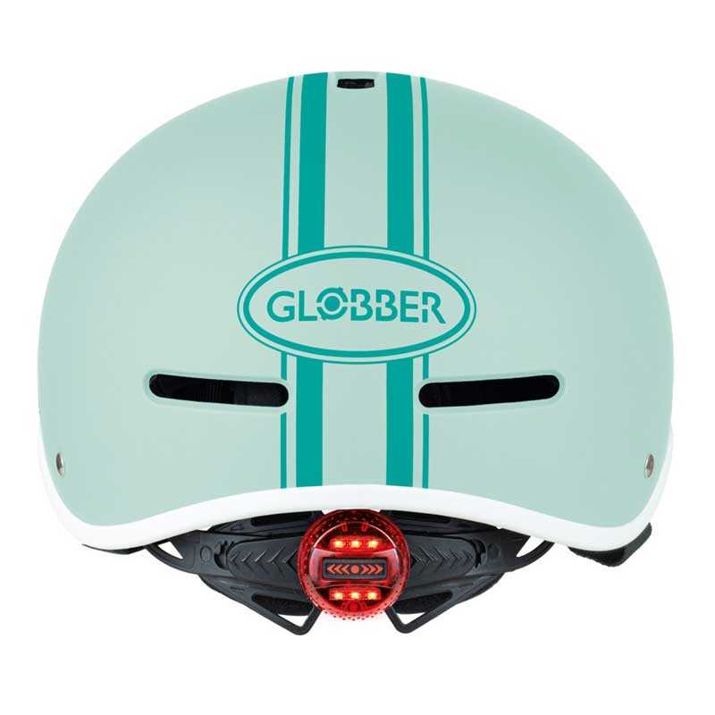 Детска Светеща Каска Globber Master Xs/S (47-51См), Ментово-Зелена --- BebeMama