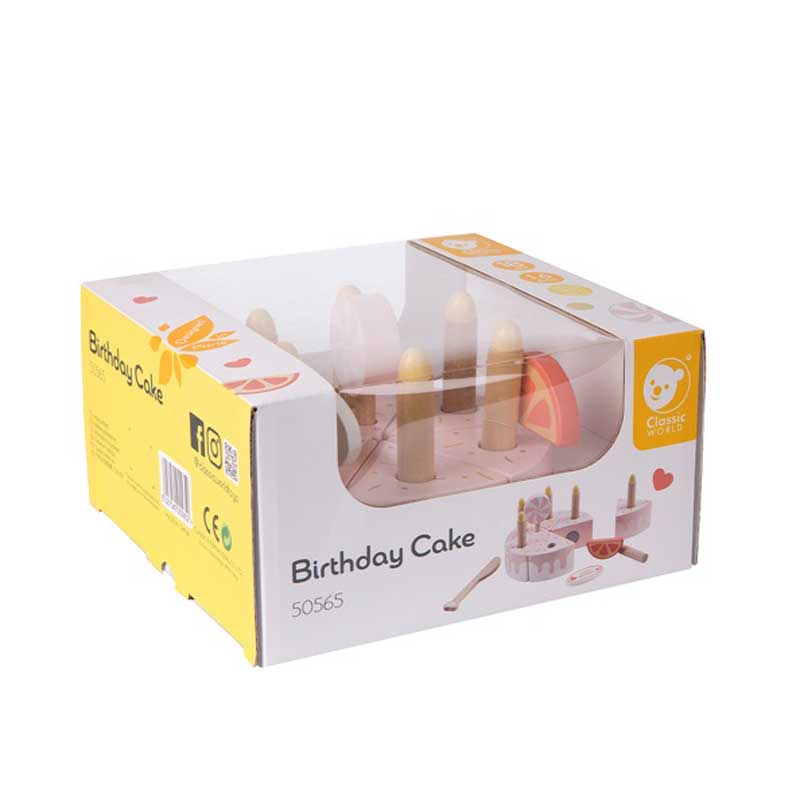 Детска Торта От Дърво Със Свещички В Пастелно Розов Цвят --- BebeMama