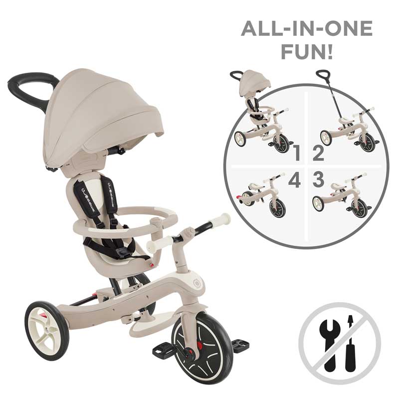 Детска Триколка 4 В 1 Explorer Trike Ecologic, Кокос Globber
