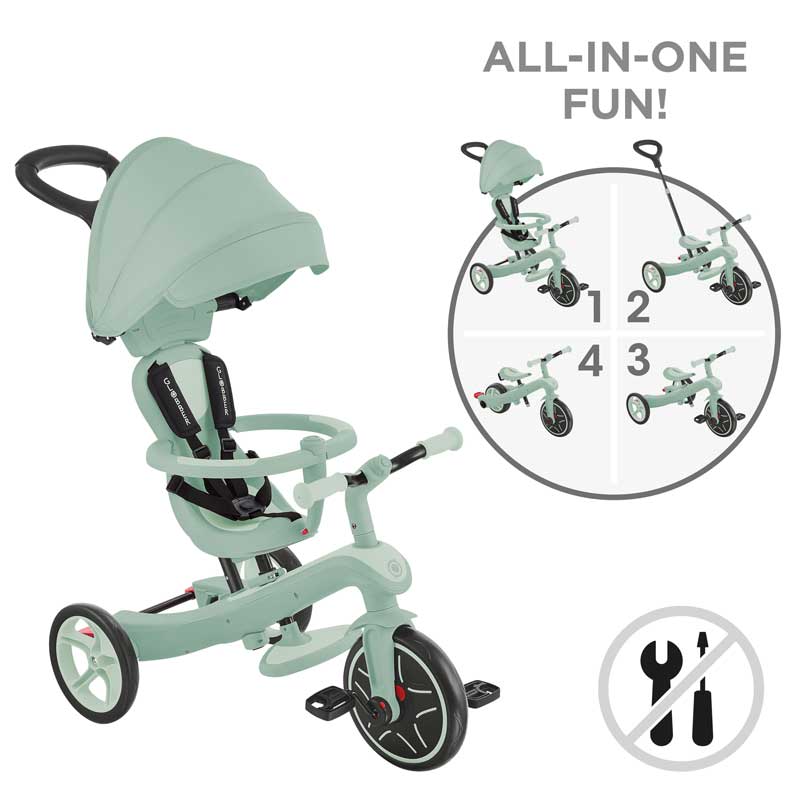 Детска Триколка 4 В 1 Explorer Trike Ecologic, Пистачио Globber