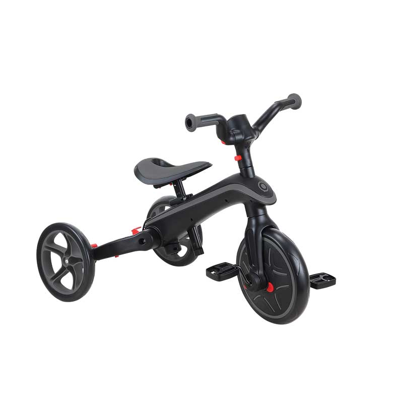 Tricicletă pentru copii 4 în 1 Globber Explorer Trike pliabilă, culoare gri-negru