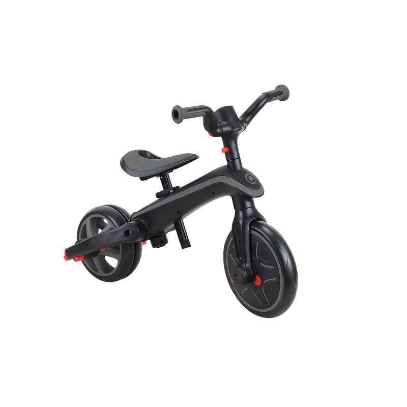 Tricicletă pentru copii 4 în 1 Globber Explorer Trike pliabilă, culoare gri-negru