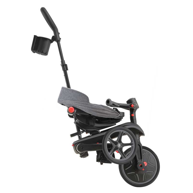 Tricicletă pentru copii 4 în 1 Globber Explorer Trike pliabilă, culoare gri-negru