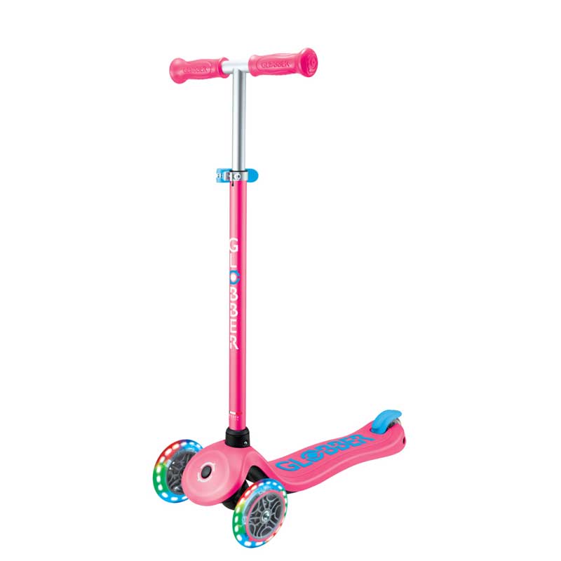 Детска Тротинетка С 3 Светещи Колела Globber Primo Plus Lights, Розова - Тротинетки - Globber - BebeMama