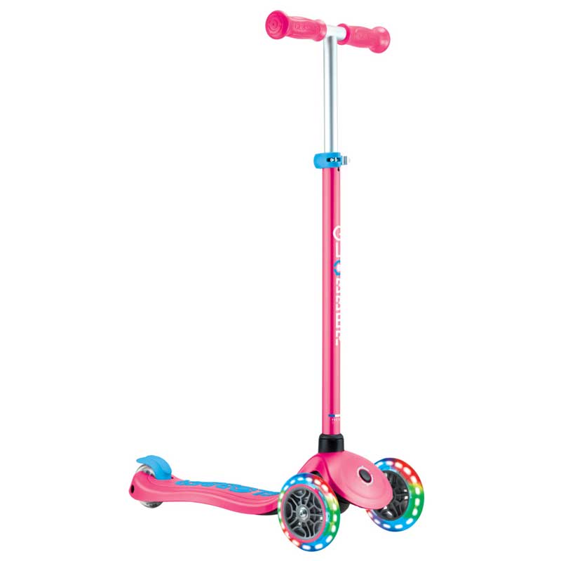 Детска Тротинетка С 3 Светещи Колела Globber Primo Plus Lights, Розова --- BebeMama