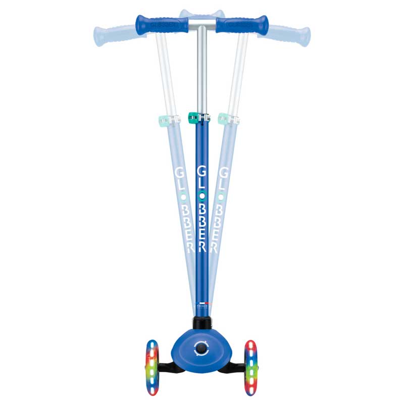 Детска Тротинетка С 3 Светещи Колела Globber Primo Plus Lights, Синьо - Зелена --- BebeMama