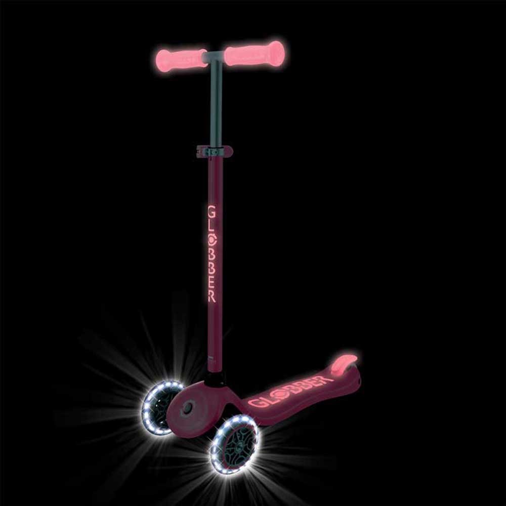 Детска Тротинетка Със Светещи Колела Primo Plus Glow Lights, Корал Globber