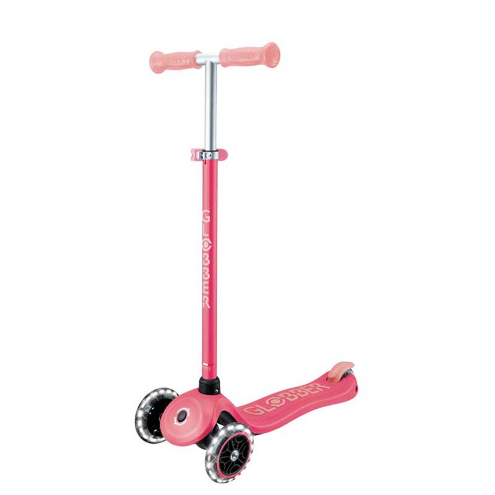 Детска Тротинетка Със Светещи Колела Primo Plus Glow Lights, Корал Globber