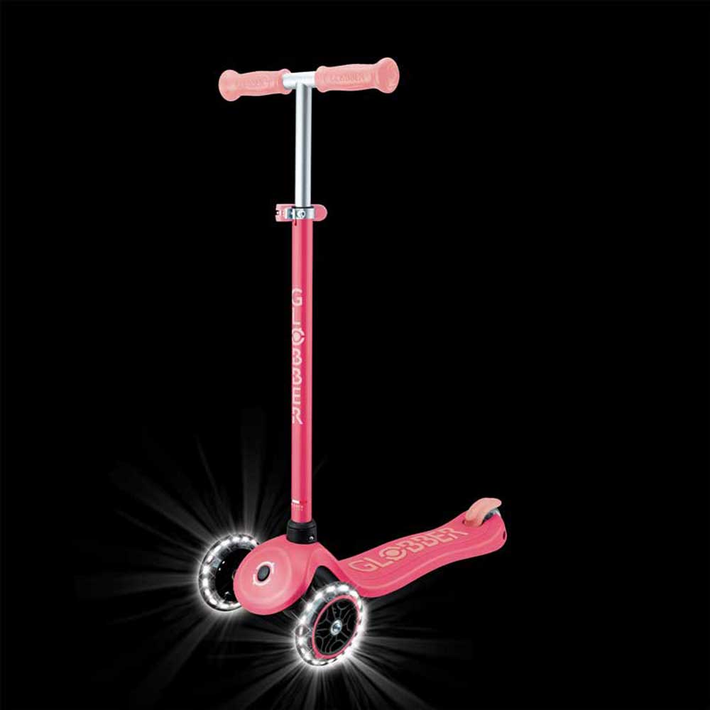 Детска Тротинетка Със Светещи Колела Primo Plus Glow Lights, Корал Globber