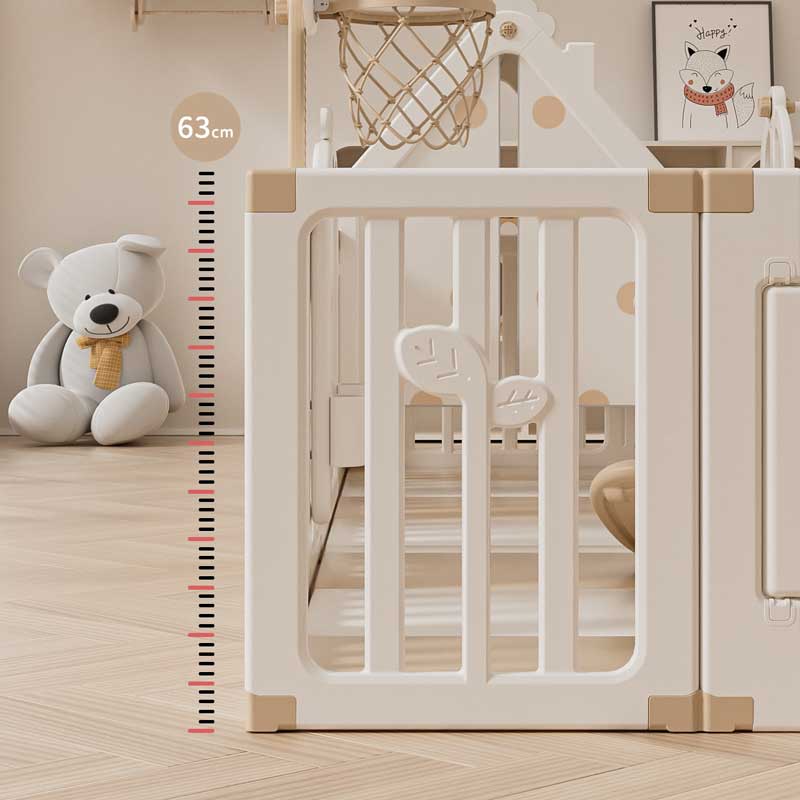 Детска Вътрешна Площадка С Ограда, Люлка И Активни Елементи За Игра Feelkids