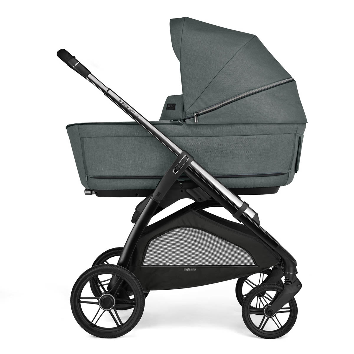Cărucior 4 în 1 Inglesina Aptica System Quattro Darwin Infant Recline - Verde Smarald / Negru Litio