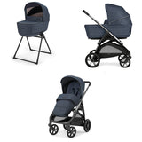 Cărucior pentru bebeluși 2 în 1 Inglesina Aptica System Duo - Albastru Resort / Negru Litio