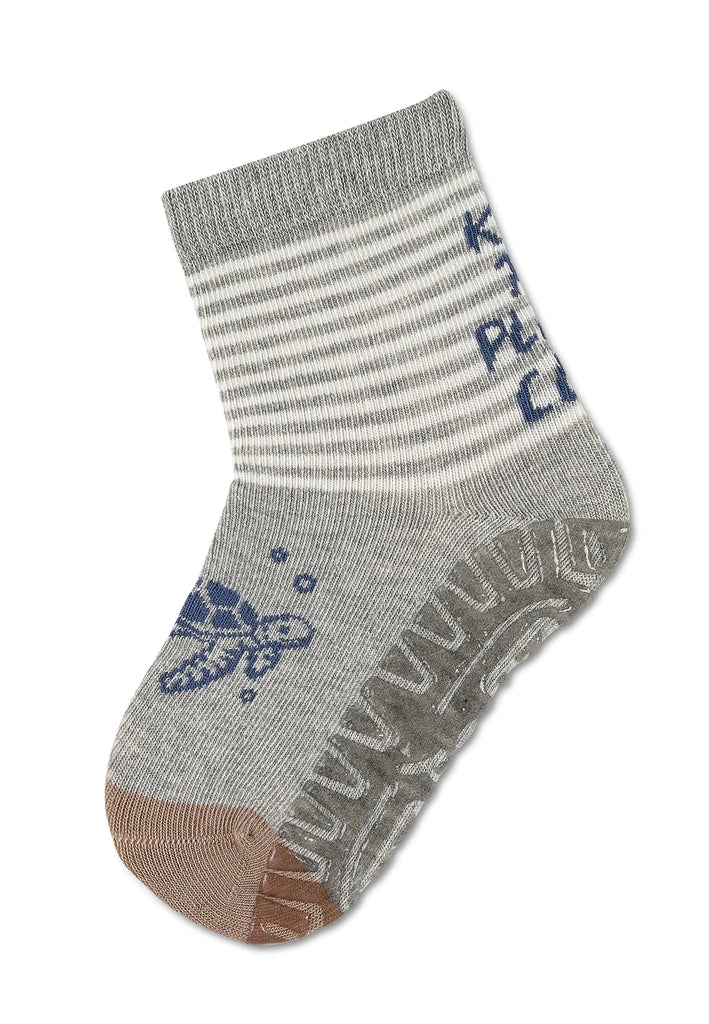 Детски Чорапи Нехлъзгащо Стъпало, Sun®, Костенурка, Сиви, 27 28 4 5 Г. Sterntaler