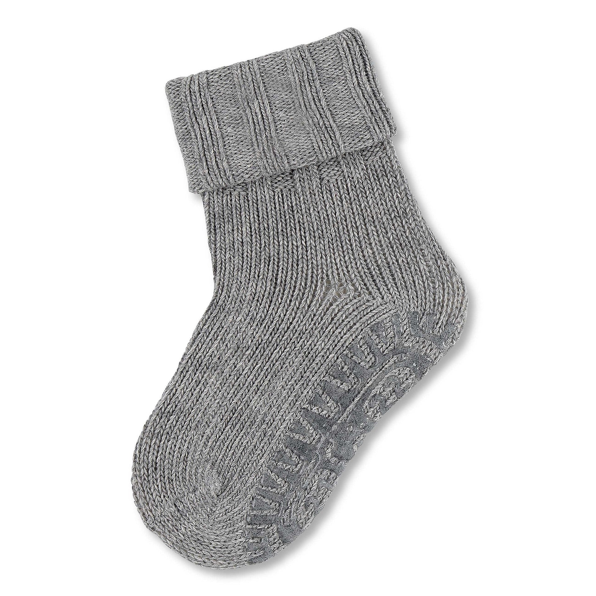 Детски Чорапи С Вълна С Анти Плъзгаща Подметка Сиви, 33 34 7 8 Г. Sterntaler