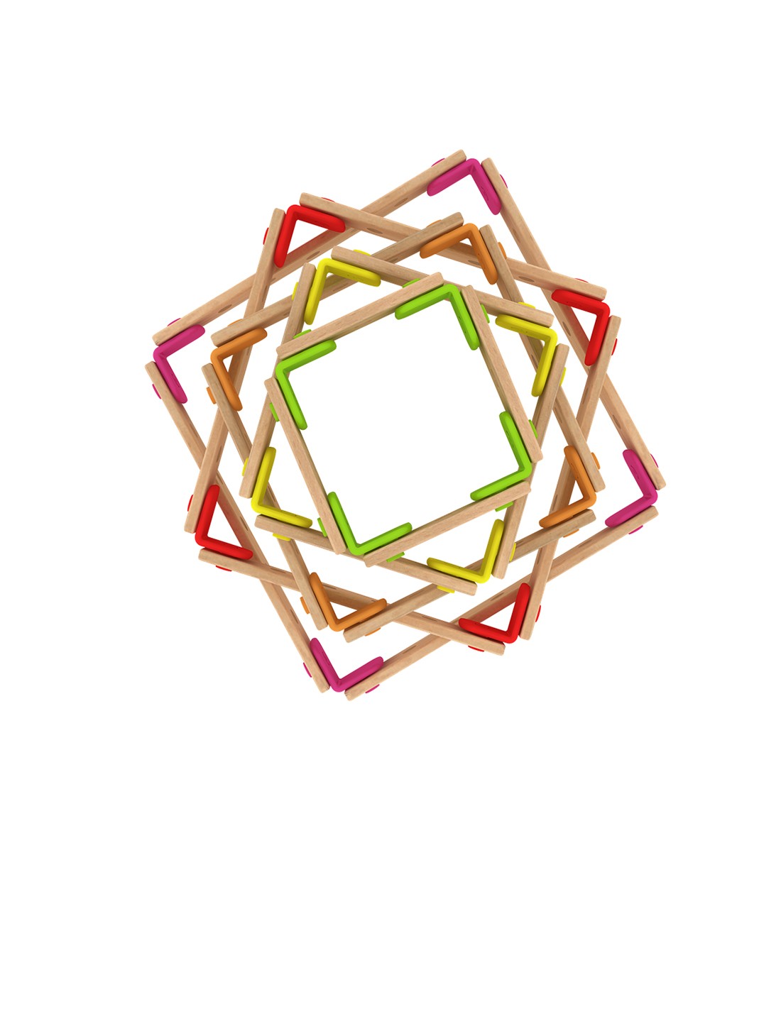 Детски дървен конструктор за игра - Дъга --- BebeMama
