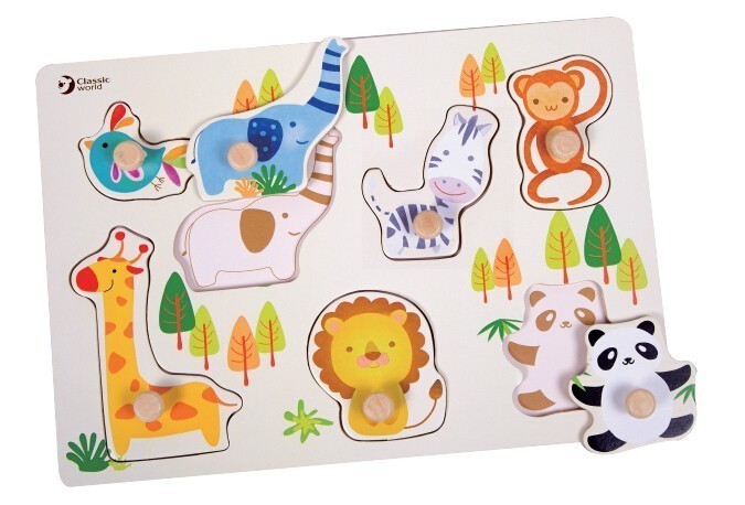 Детски дървен пъзел - зоологическа градина - Пъзели - Classic World - BebeMama