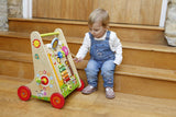 Детски дървен Уокър - проходилка с игри за бебета --- BebeMama