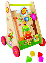 Детски дървен Уокър - проходилка с игри за бебета - Проходилки И Уокъри - Classic World - BebeMama