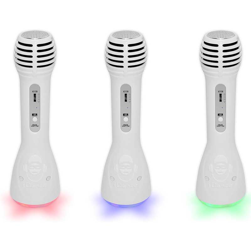 Детски Bluetooth Микрофон Със Светлини И Тонколона, Бял Idance