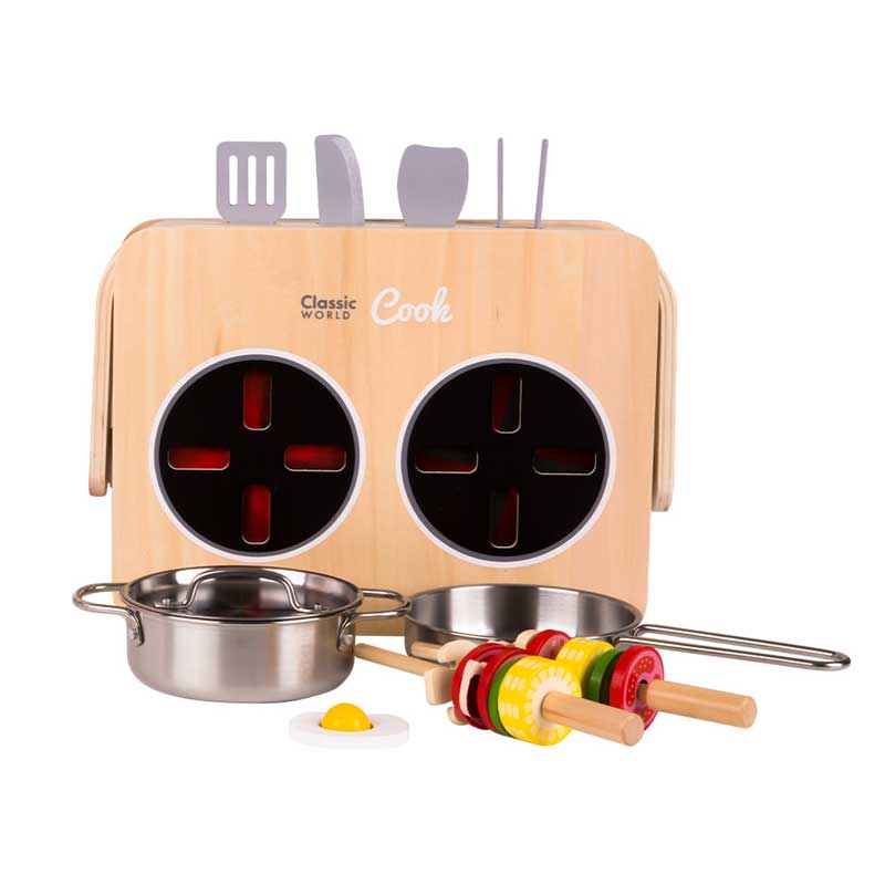 Детски Кухненски Комплект 2 В 1 Печка С Аксесоари, 23 Части Classic World