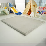 Детски Мемори Килим Lolla, 150x200 См, 3,5 См Дебелина, Кадифено Мек Водоустойчив Горен Слой, Мемори Пяна, Противохлъзгаща Основа, Сив Ginger Home
