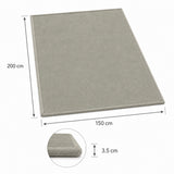 Детски Мемори Килим Lolla, 150x200 См, 3,5 См Дебелина, Кадифено Мек Водоустойчив Горен Слой, Мемори Пяна, Противохлъзгаща Основа, Сив Ginger Home