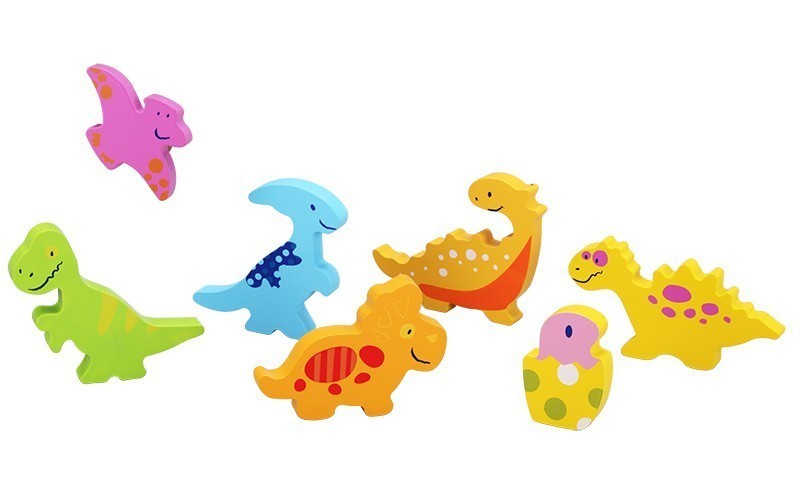 Детски пъзел от дърво с динозаври - Пъзели - Classic World - BebeMama