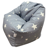 Детски Пуф Кресло Little Stars, 100% Памук, Сив Барбарон Със Звезди, 55x44x55 См Ginger Home