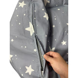 Детски Пуф Кресло Little Stars, 100% Памук, Сив Барбарон Със Звезди, 55x44x55 См Ginger Home