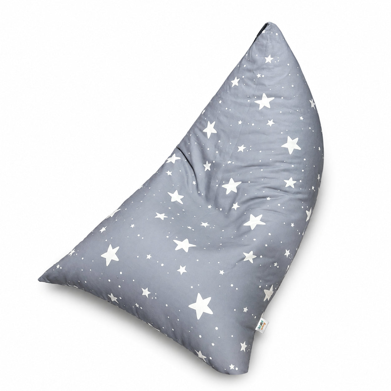 Детски Пуф Лежанка Little Stars, 100% Памук, Сив Барбарон Със Звезди, 127x81x76 См Ginger Home