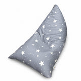 Детски Пуф Лежанка Little Stars, 100% Памук, Сив Барбарон Със Звезди, 127x81x76 См Ginger Home
