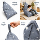Детски Пуф Лежанка Little Stars, 100% Памук, Сив Барбарон Със Звезди, 127x81x76 См Ginger Home