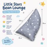 Детски Пуф Лежанка Little Stars, 100% Памук, Сив Барбарон Със Звезди, 127x81x76 См Ginger Home