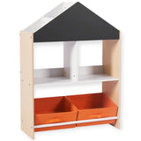 Dulap pentru copii Ginger Home, raft pentru jucării și cărți cu tablă, căsuță, lemn