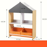 Dulap pentru copii Ginger Home, raft pentru jucării și cărți cu tablă, căsuță, lemn