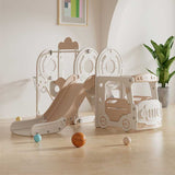 Детски Център За Игра 4 В 1, Автобус В Кафяв Цвят Feelkids