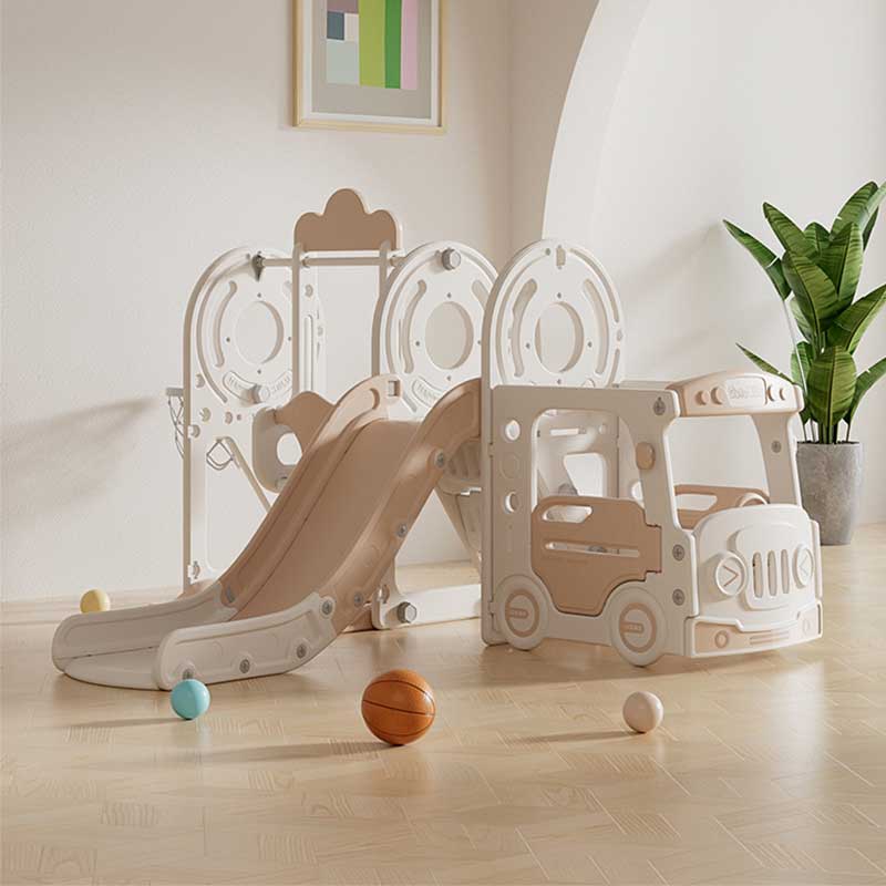 Детски Център За Игра 4 В 1, Автобус В Кафяв Цвят Feelkids