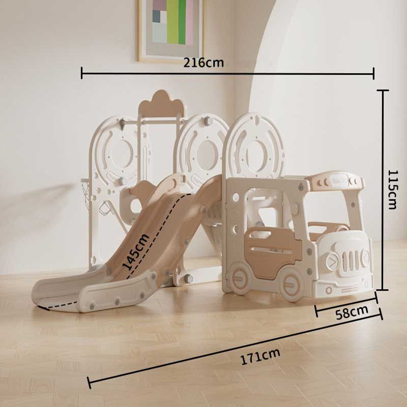 Детски Център За Игра 4 В 1, Автобус В Кафяв Цвят Feelkids