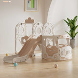 Детски Център За Игра 4 В 1, Автобус В Кафяв Цвят Feelkids