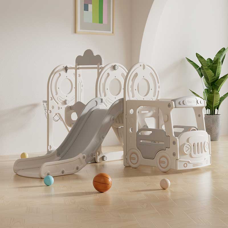 Детски Център За Игра 4 В 1, Автобус В Сив Цвят Feelkids