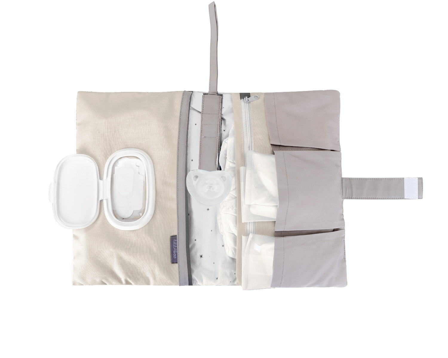 Несесер За Памперси С Бродерия Dream Big Beige Kikkaboo