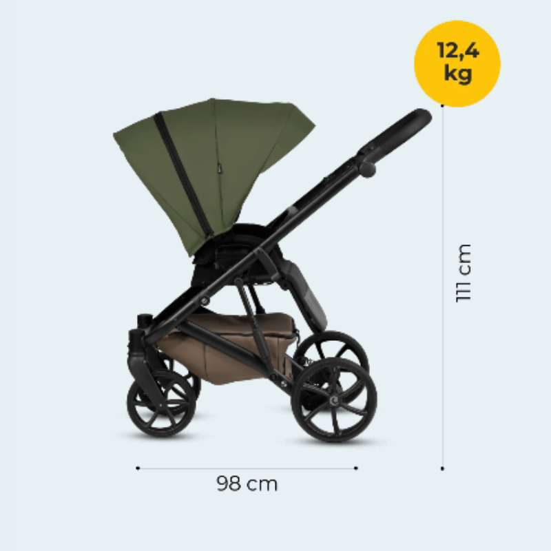 Viva 6+ Leather Бебешка Количка 2в1 086 Vanila Tutis