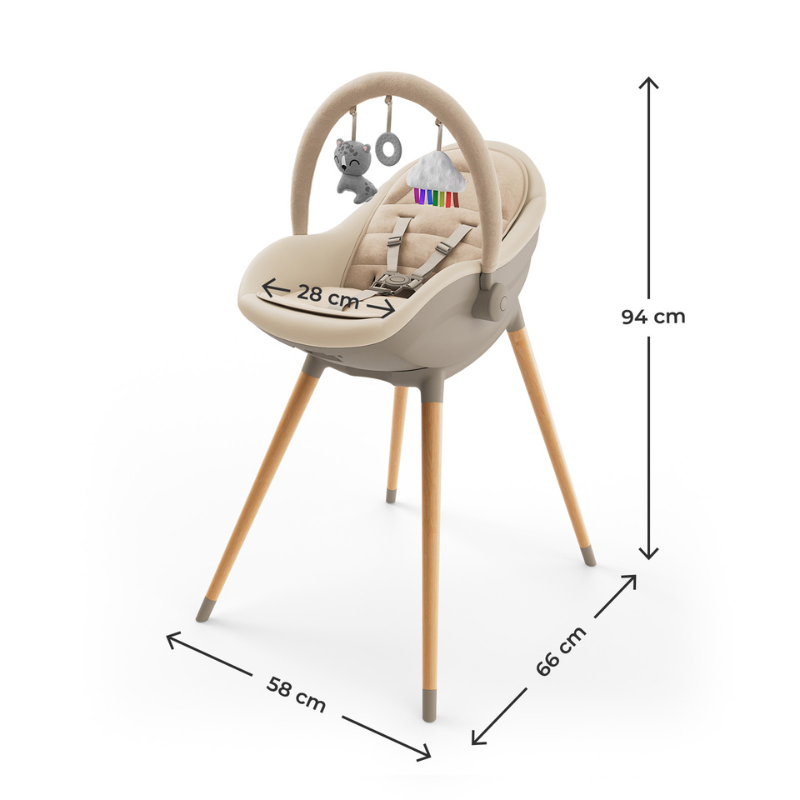Fini Up Столче За Хранене Beige Kinderkraft