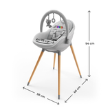 Fini Up Столче За Хранене Grey Kinderkraft