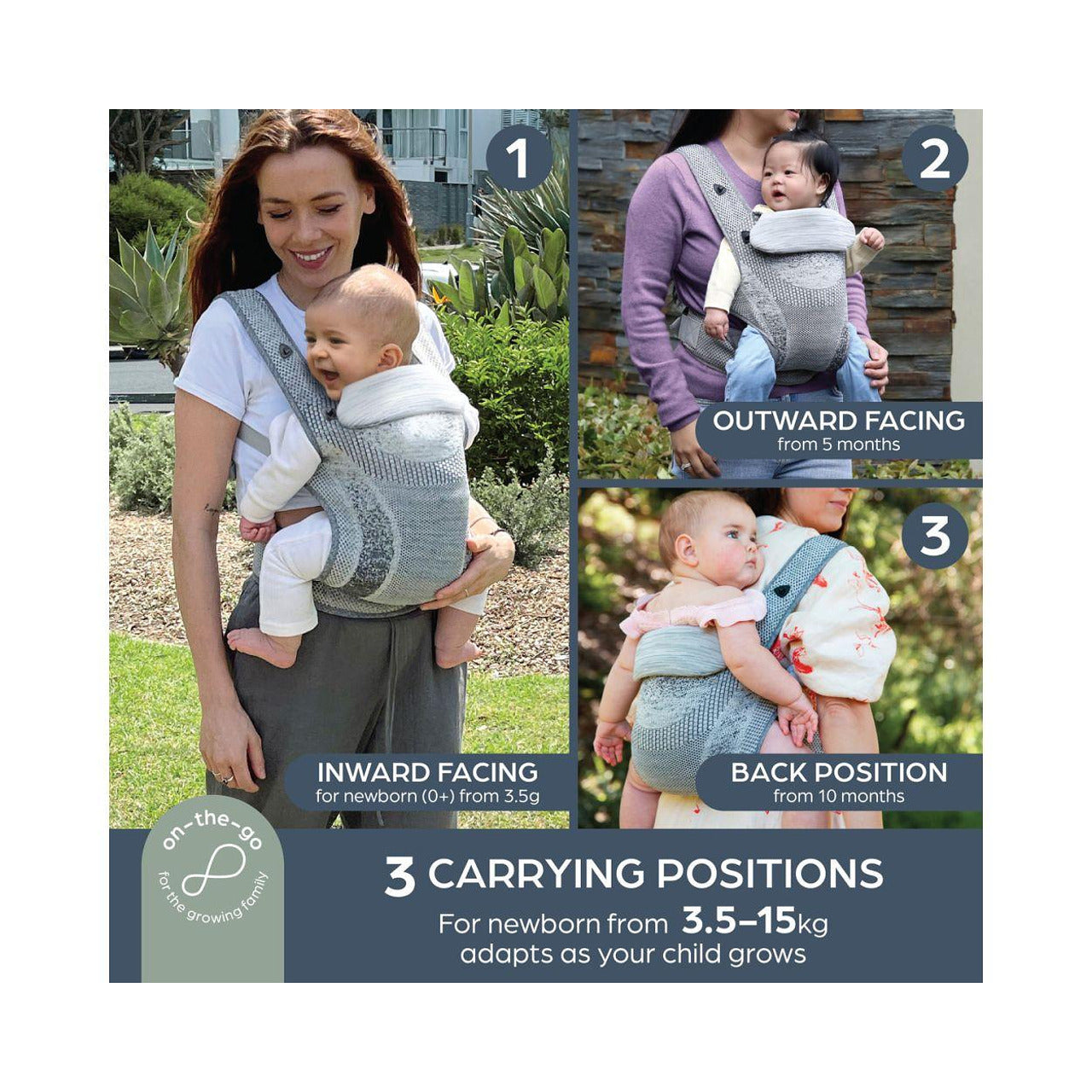 Ергономична Раница Inspire Grey Dreambaby